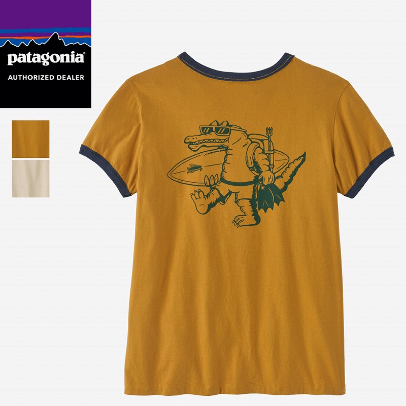 Patagonia【パタゴニア】Tシャツ/ウィメンズ・ウォーター・ピープル・オーガニック・リンガー・ティー/37737 /レディース【正規取扱】