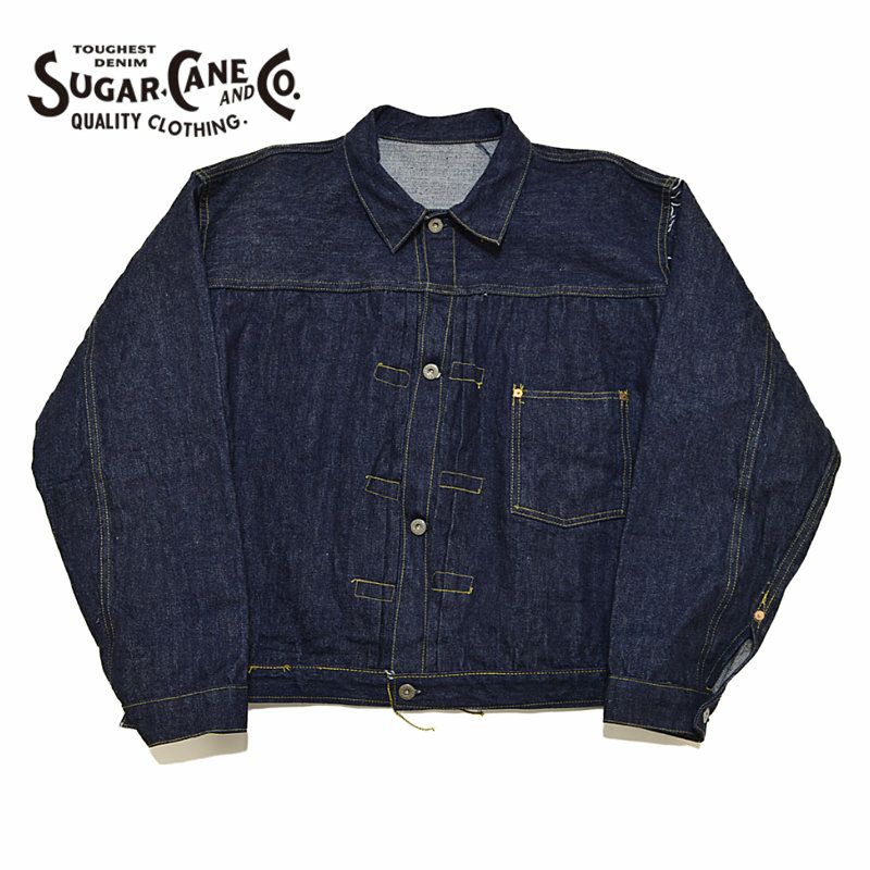 Ya2/メンズ/SUGARCANE【シュガーケーン】SC19008T13.5oz.ブルーデニムブラウス“S1943”モデル(T-BACK)【正規取扱】2024春夏