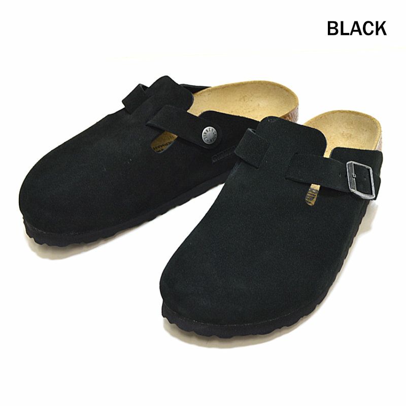 Ya2/ビルケンシュトックBIRKENSTOCK/ボストンサンダルスエードレザーブラックBOSTON/1027067/メンズ【正規取扱】