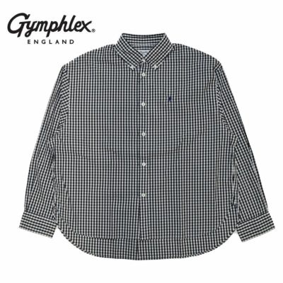 GYMPHLEX ジムフレックス 半袖ボタンダウンシャツ ギンガム