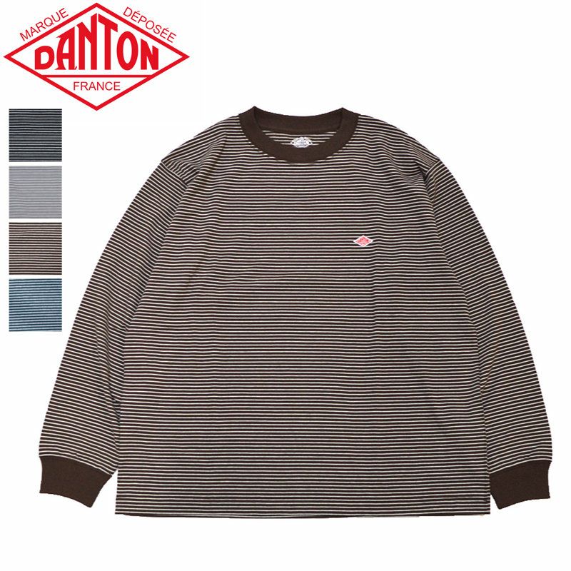 Ra9/メンズ/DANTON【ダントン】DT-C0200TCB-STSTRIPELONGSLEEVET-SHIRTストライプロングスリーブ【正規取扱】2023秋冬