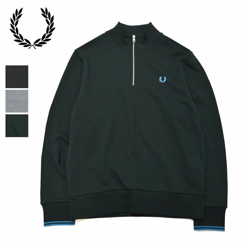 Ya2/メンズ/FREDPERRY【フレッドペリー】M3574HalfZipSweatshirtハーフジップスウェットシャツ【正規取扱】2023秋冬