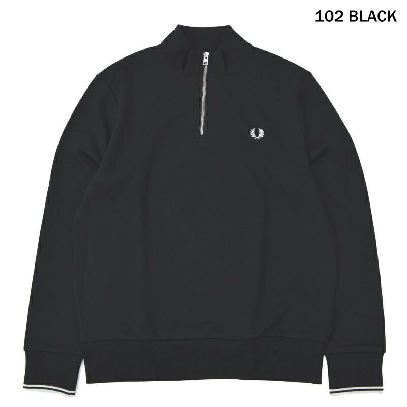 Ya2/メンズ/FREDPERRY【フレッドペリー】M3574HalfZipSweatshirtハーフジップスウェットシャツ【正規取扱】2023秋冬