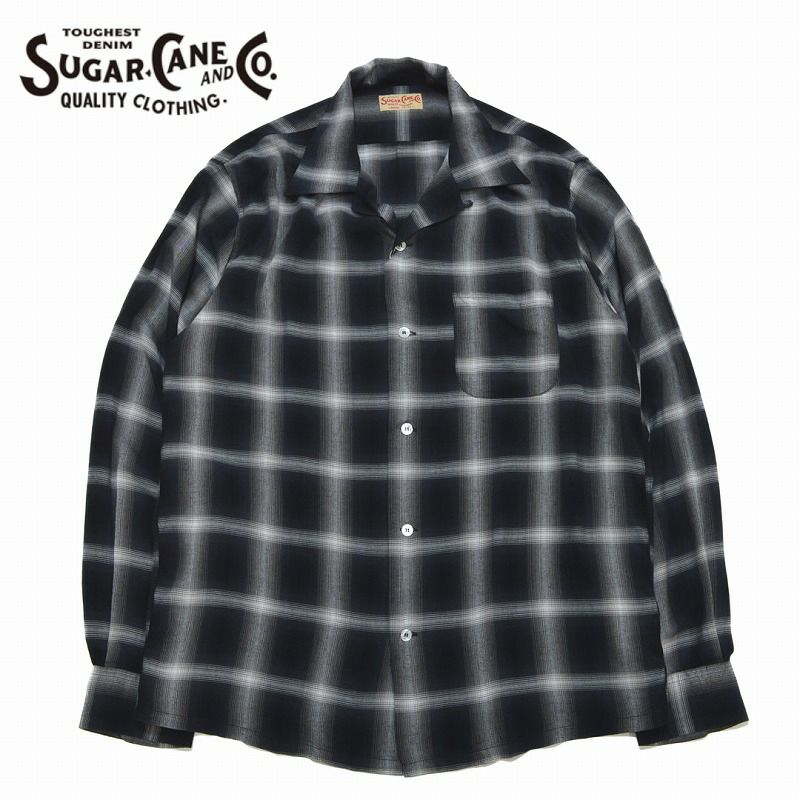 Ya2/メンズ/SUGARCANE【シュガーケーン】SC29120RAYONOMBRECHECKOPENSHIRTレーヨンオンブレチェックオープンシャツ【正規取扱】2024春夏