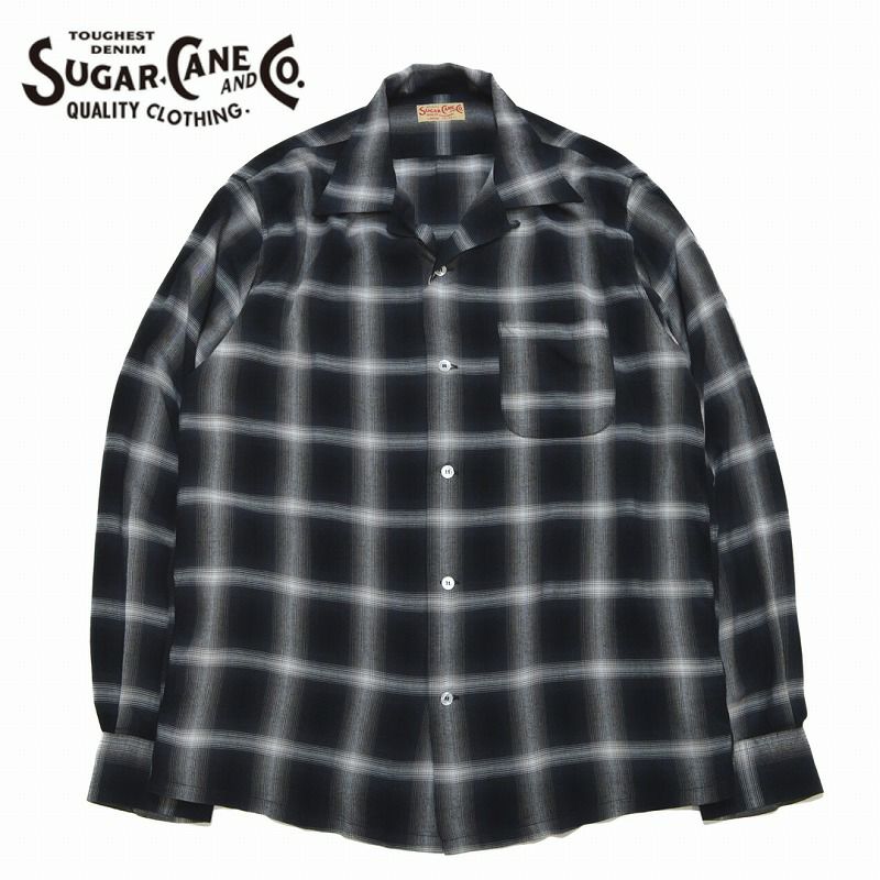 Ya2/メンズ/SUGARCANE【シュガーケーン】SC29120RAYONOMBRECHECKOPENSHIRTレーヨンオンブレチェックオープンシャツ【正規取扱】2024春夏