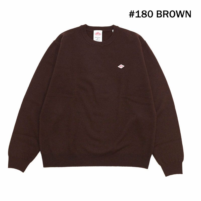 ★極美品★DANTON★ラムウールクルーネックプルオーバー ★ DANTON ダントン メンズ ラムウール クルーネックニットプル