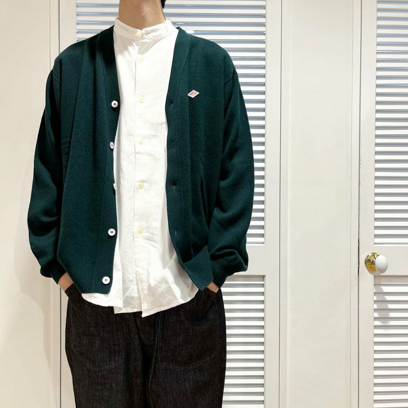 Ra9/メンズ/DANTON【ダントン】DT-D0030LMWラムズウールVネックニットカーディガン【正規取扱】2023秋冬