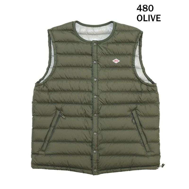 ダントンDANTON/ベスト/クルーネックインナーダウンベスト/CREWNECKINNERDOWNVEST/DT-A0026NNF/メンズ【正規取扱】