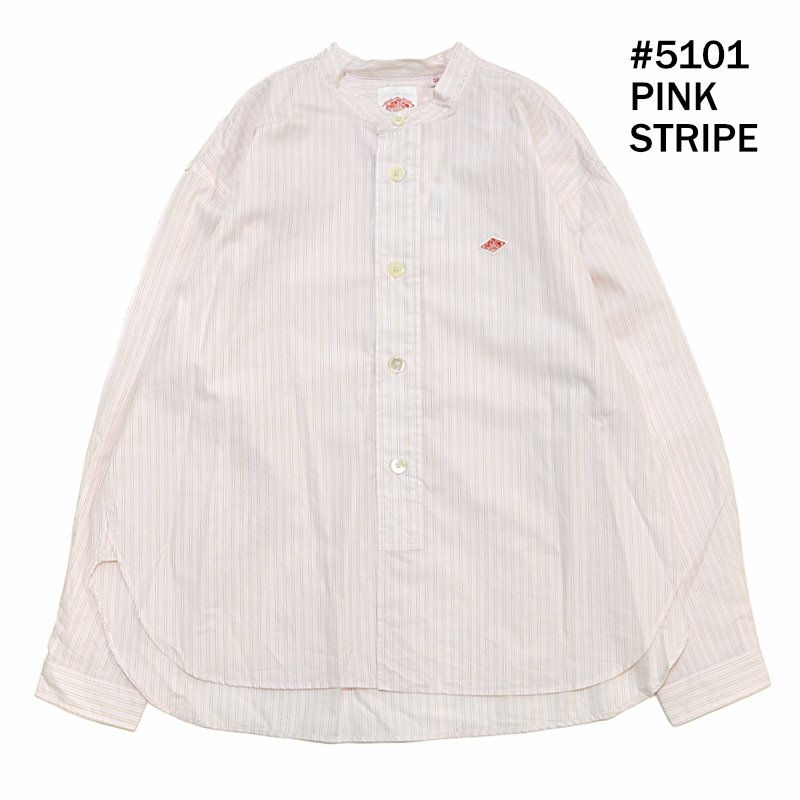 Ra9/レディース/DANTON【ダントン】DT-B0227RPLコットンバンドカラーシャツ【正規取扱】2024春夏