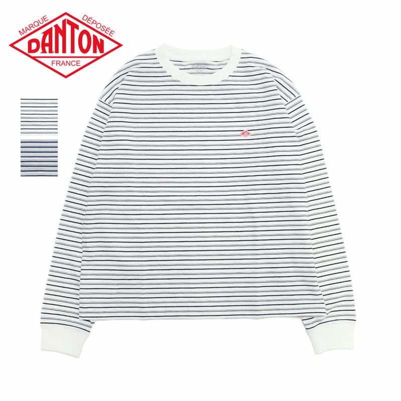 Ra9/ダントンDANTON/カットソー/ロングスリーブTシャツストライプ/DT-C0269TCB/レディース【正規取扱】