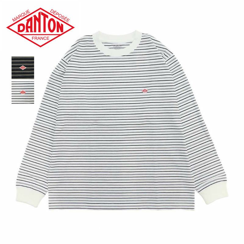 Ra9/メンズ/DANTON【ダントン】DT-C0200TCB-STSTRIPELONGSLEEVET-SHIRTストライプロングスリーブ【正規取扱】2023秋冬