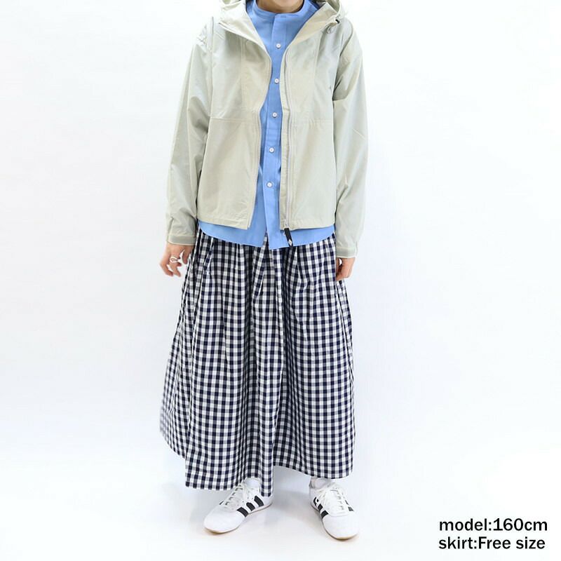 Ya2/ディーエムジーD.M.G./ドミンゴスカート/インディゴギンガムタイプライターマキシ丈スカート/17-515x/レディース【正規取扱】