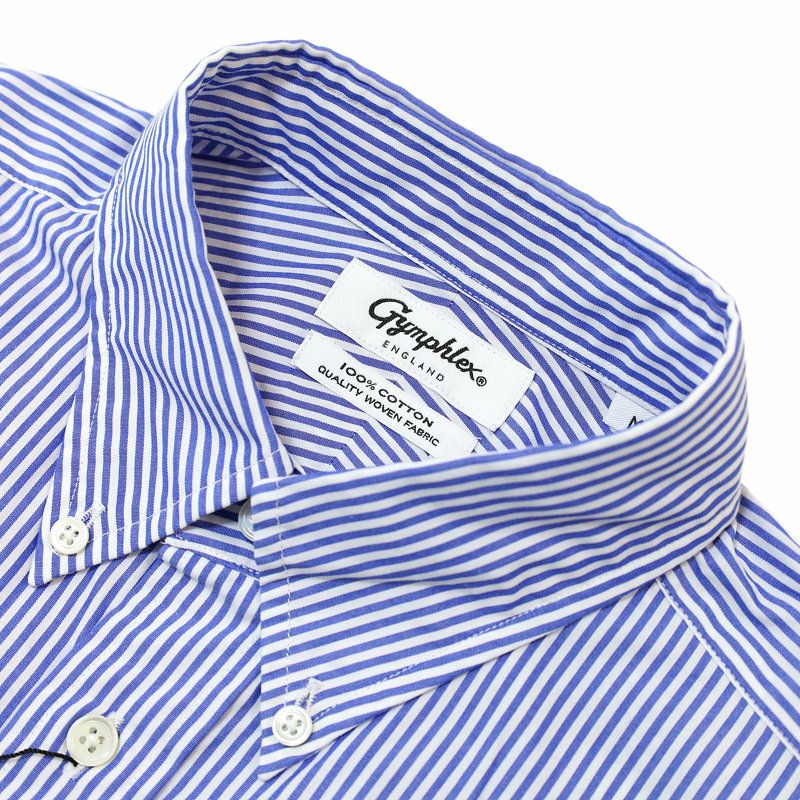 【期間限定ポイント】ジムフレックスGymphlex/シャツ/ストライプボタンダウンシャツ/GY-B0196MGS/メンズ【正規取扱】