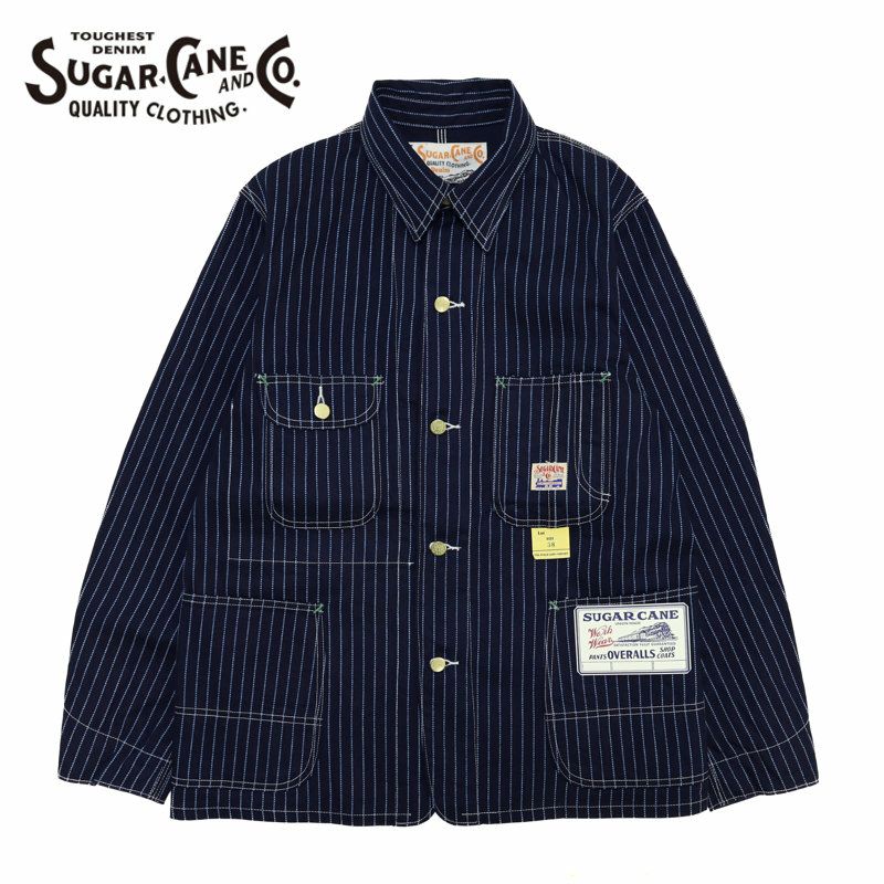 Ya2/シュガーケーンSUGARCANE/ジャケット/WABASHSTRIPEWORKCOATウォバッシュストライプワークコート/SC15658/メンズ【正規取扱】