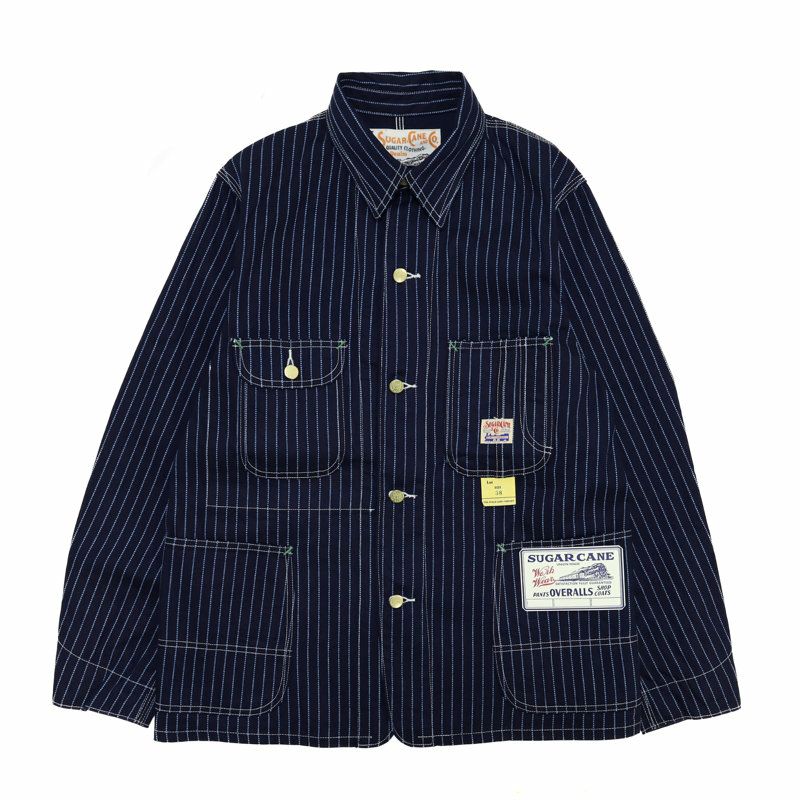 Ya2/シュガーケーンSUGARCANE/ジャケット/WABASHSTRIPEWORKCOATウォバッシュストライプワークコート/SC15658/メンズ【正規取扱】