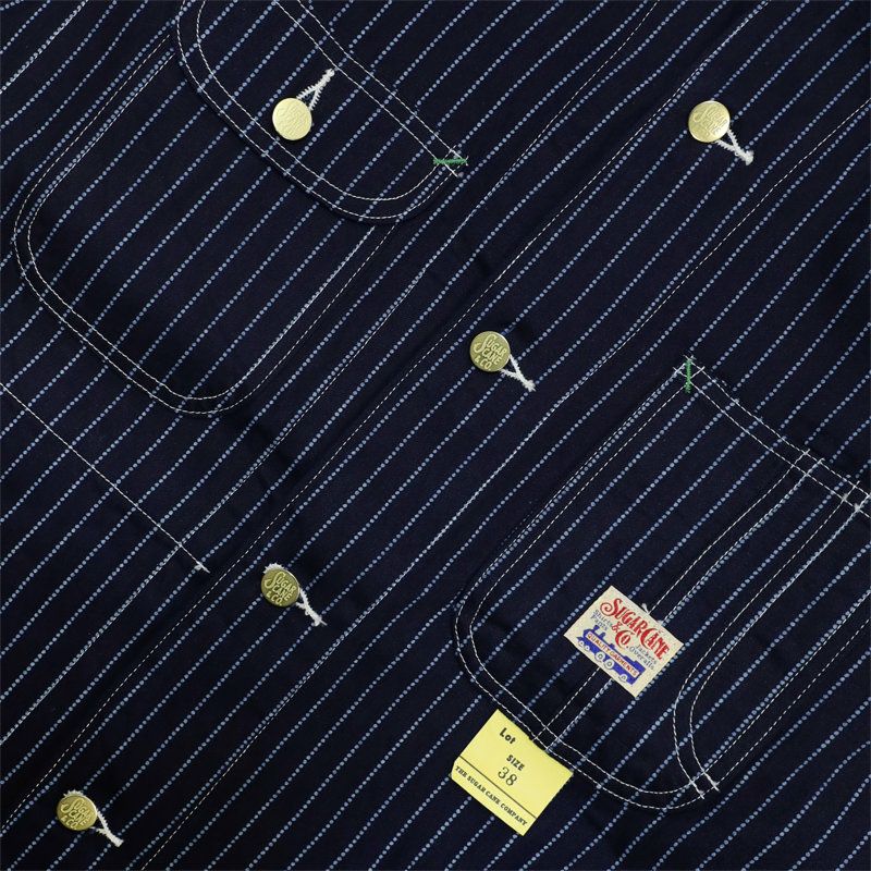 Ya2/シュガーケーンSUGARCANE/ジャケット/WABASHSTRIPEWORKCOATウォバッシュストライプワークコート/SC15658/メンズ【正規取扱】