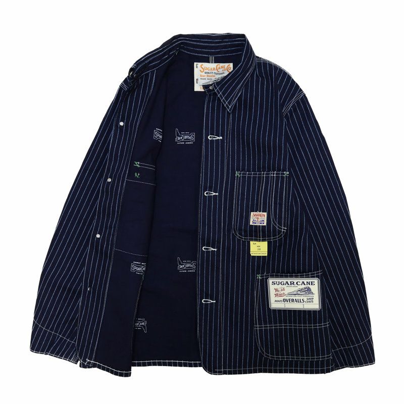 Ya2/シュガーケーンSUGARCANE/ジャケット/WABASHSTRIPEWORKCOATウォバッシュストライプワークコート/SC15658/メンズ【正規取扱】