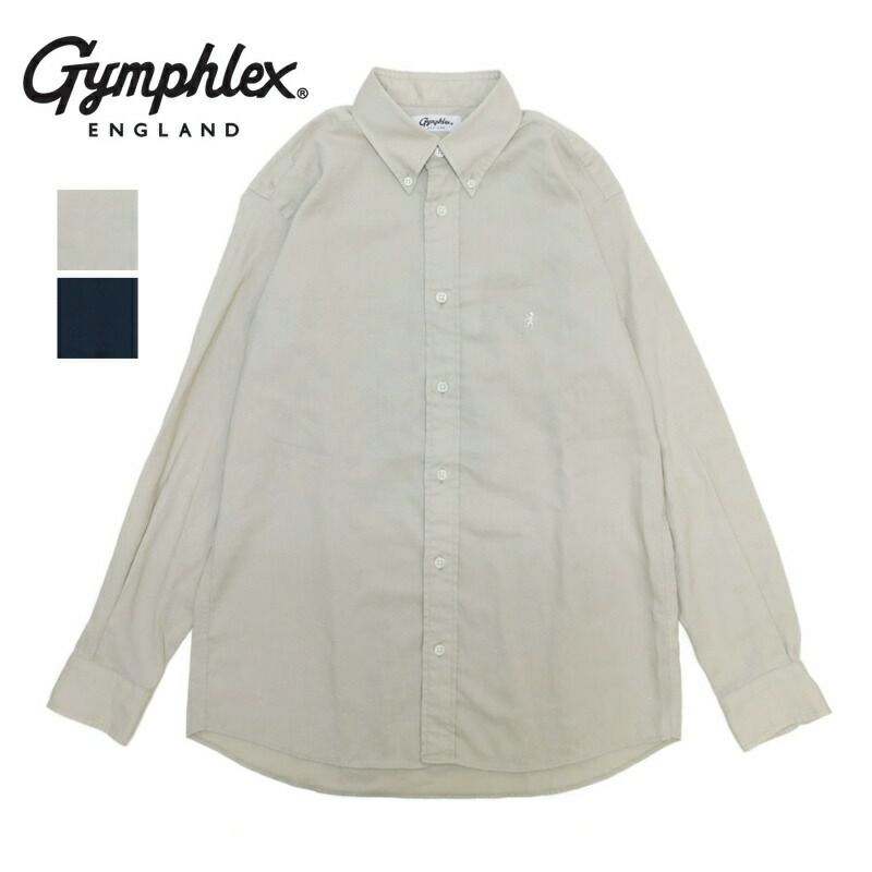 Ya2/ジムフレックスGymphlex/シャツ/リネン長袖ボタンダウンシャツ/GY-B0196LIP/メンズ【正規取扱】