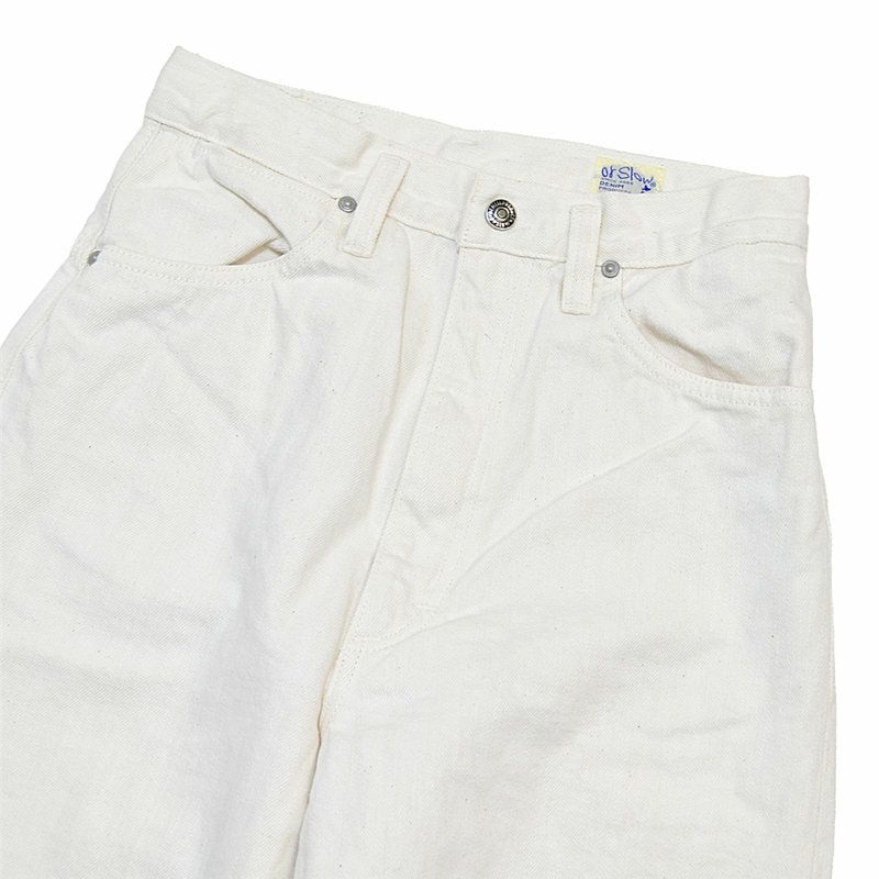 Ya2/オアスロウorSlow/パンツ/ハイウエストセルビッジホワイトデニムパンツ/00-1040-69/レディース【正規取扱】