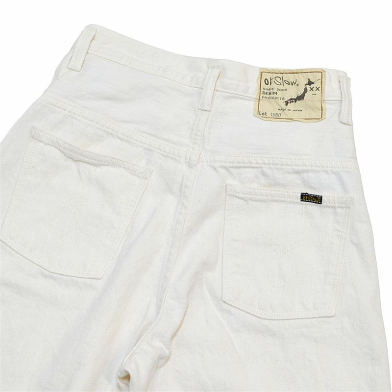 Ya2/オアスロウorSlow/パンツ/ハイウエストセルビッジホワイトデニムパンツ/00-1040-69/レディース【正規取扱】