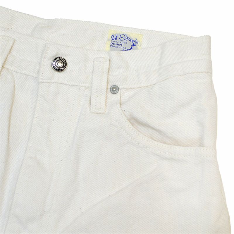 Ya2/オアスロウorSlow/パンツ/ハイウエストセルビッジホワイトデニムパンツ/00-1040-69/レディース【正規取扱】