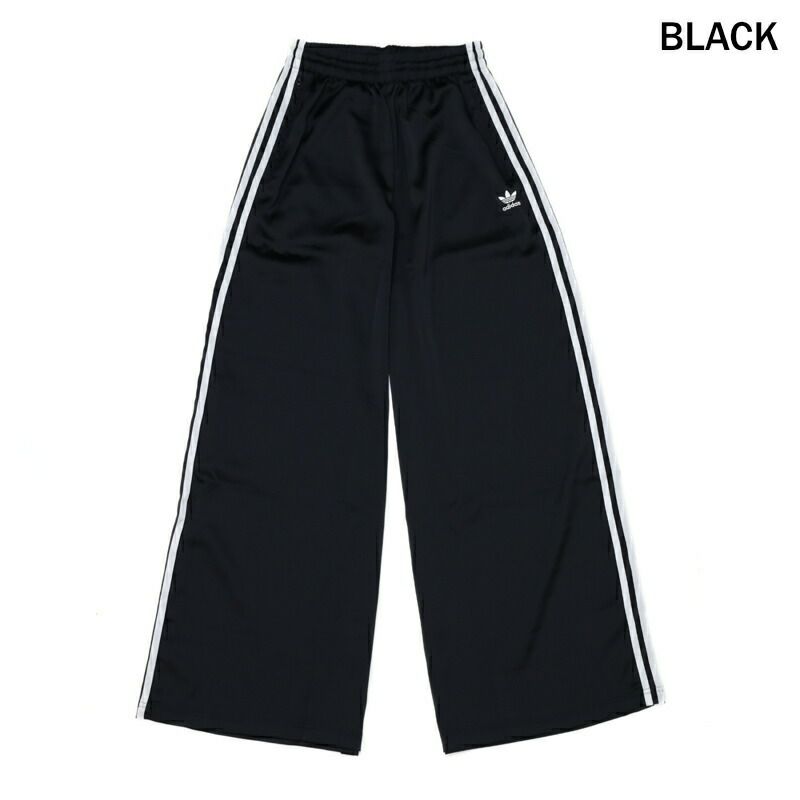 Ya2/レディース/ADIDAS【アディダス】KNZ08サテンワイドレッグトラックパンツ【正規取扱】2024春夏