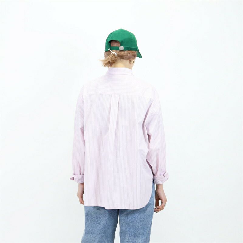 Ya2/ジムフレックスGymphlex/シャツ/コットンストライプショートボタンダウン長袖シャツ/GY-B0198PSEGY-B0198PMS/レディース【正規取扱】