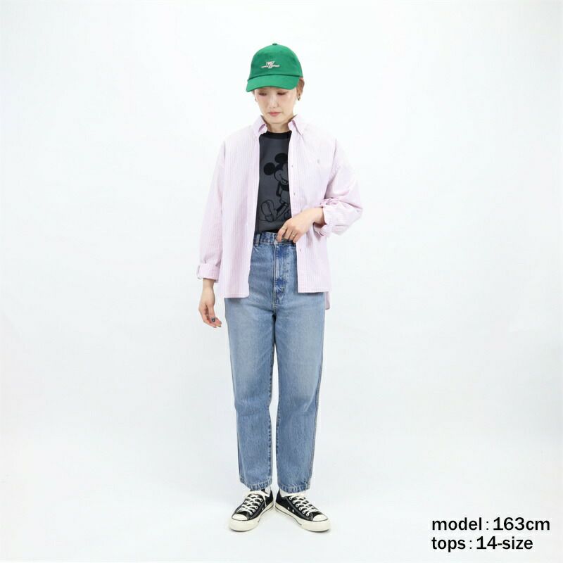 Ya2/ジムフレックスGymphlex/シャツ/コットンストライプショートボタンダウン長袖シャツ/GY-B0198PSEGY-B0198PMS/レディース【正規取扱】