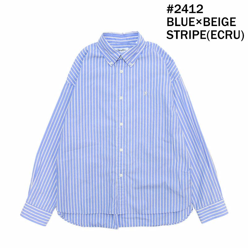 Ya2/ジムフレックスGymphlex/シャツ/コットンストライプショートボタンダウン長袖シャツ/GY-B0198PSEGY-B0198PMS/レディース【正規取扱】