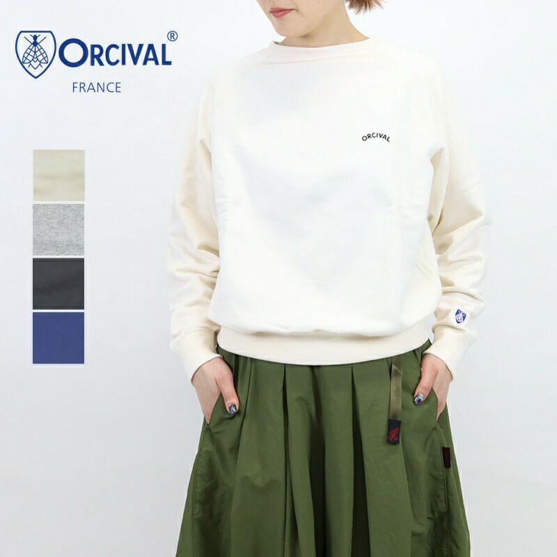 Ya2/オーシバルORCIVAL/ライトフレンチテリーボートネックスウェット/OR-C0429MAZ/レディース【正規取扱】