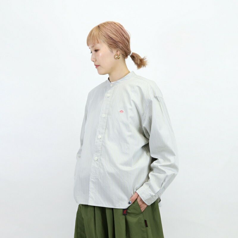 Ra9/ダントンDANTON/シャツ/コットンポプリンバンドカラーシャツ/DT-B0341RPL/レディース【正規取扱】