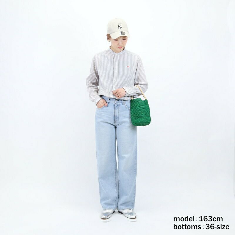 Ra9/ダントンDANTON/シャツ/リネンストライプバンドカラーシャツ/DT-B0279LCT/レディース【正規取扱】