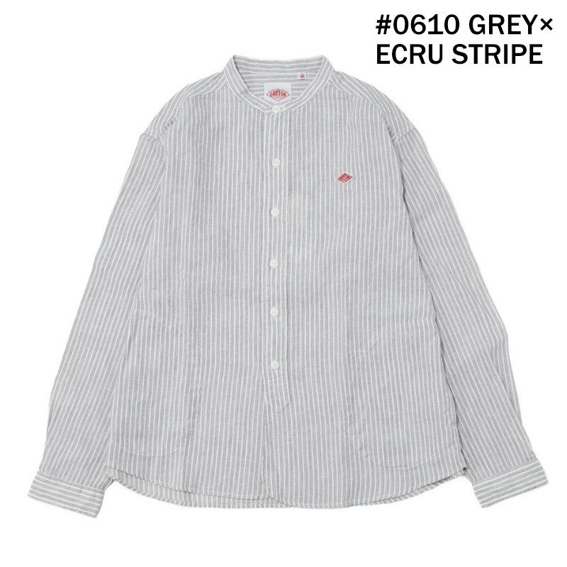 Ra9/ダントンDANTON/シャツ/リネンストライプバンドカラーシャツ/DT-B0279LCT/レディース【正規取扱】
