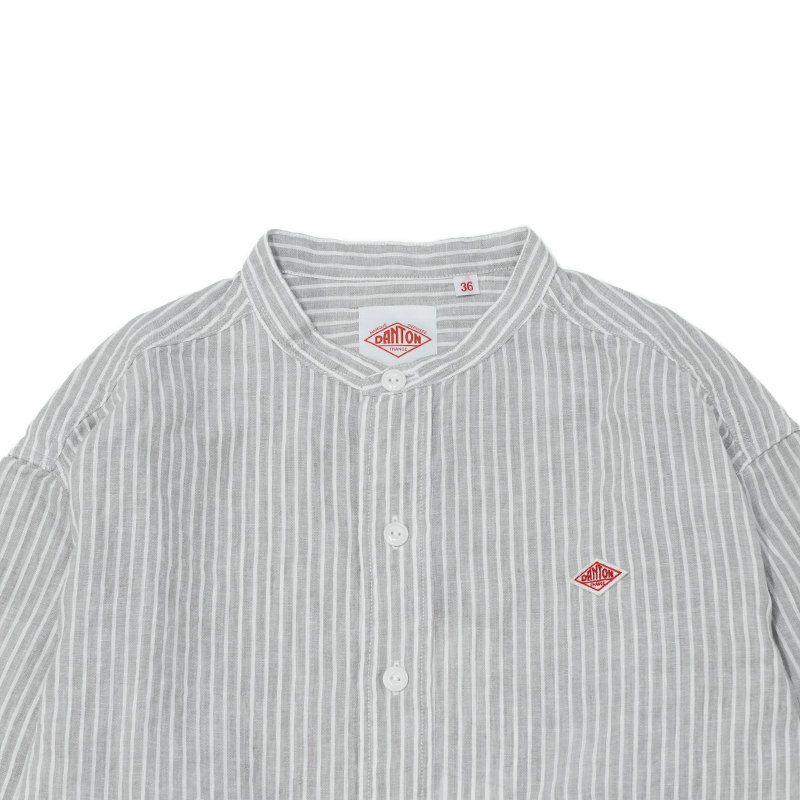 Ra9/ダントンDANTON/シャツ/リネンストライプバンドカラーシャツ/DT-B0279LCT/レディース【正規取扱】
