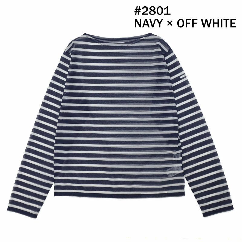 Ya2/オーシバルORCIVAL/ボーダー長袖Ｔシャツ/シースルーボートネック長袖カットソー/OR-C0461STJ/レディース【正規取扱】