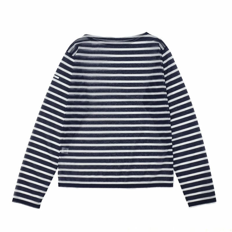 Ya2/オーシバルORCIVAL/ボーダー長袖Ｔシャツ/シースルーボートネック長袖カットソー/OR-C0461STJ/レディース【正規取扱】