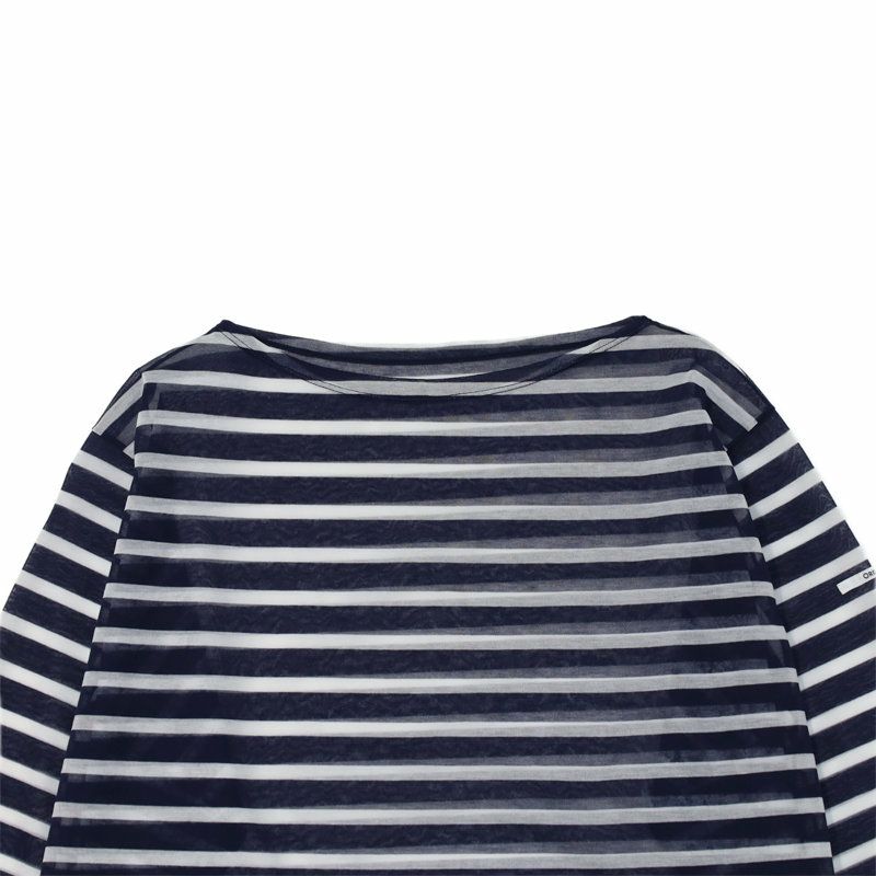 Ya2/オーシバルORCIVAL/ボーダー長袖Ｔシャツ/シースルーボートネック長袖カットソー/OR-C0461STJ/レディース【正規取扱】