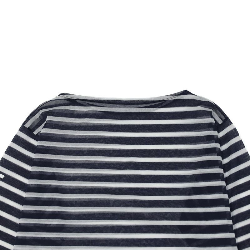 Ya2/オーシバルORCIVAL/ボーダー長袖Ｔシャツ/シースルーボートネック長袖カットソー/OR-C0461STJ/レディース【正規取扱】