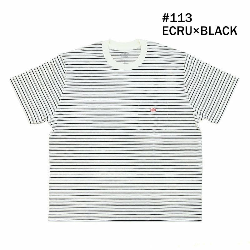 Ya2/ダントンDANTON/クルーネックTシャツ/ショートスリーブポケットTシャツストライプSHORTSLEEVEPOCKETT-SHIRTSTRIPE/DT-C0197TCB/レディース【正規取扱】