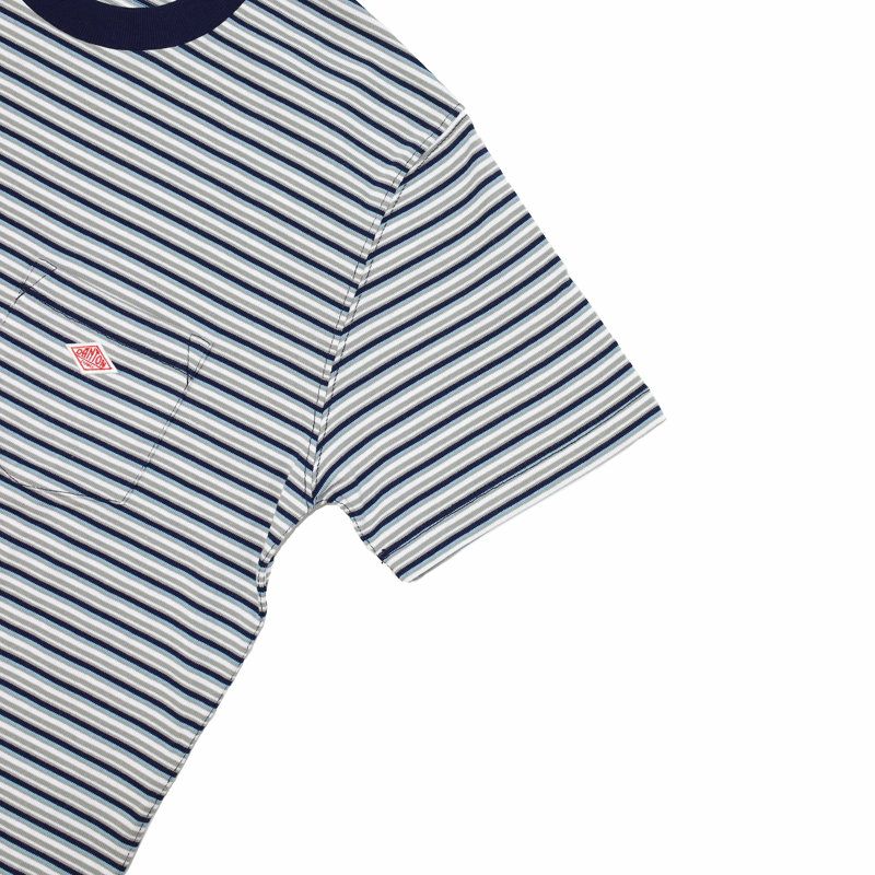 Ya2/ダントンDANTON/クルーネックTシャツ/ショートスリーブポケットTシャツストライプSHORTSLEEVEPOCKETT-SHIRTSTRIPE/DT-C0197TCB/レディース【正規取扱】