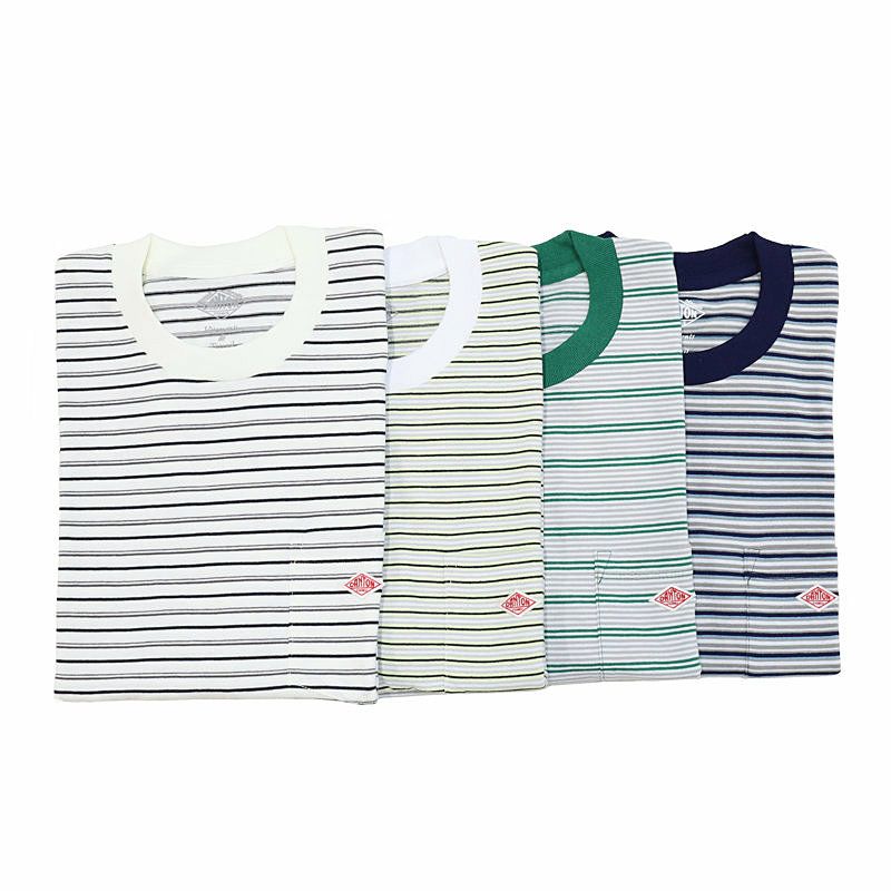 Ya2/ダントンDANTON/クルーネックTシャツ/ショートスリーブポケットTシャツストライプSHORTSLEEVEPOCKETT-SHIRTSTRIPE/DT-C0197TCB/レディース【正規取扱】
