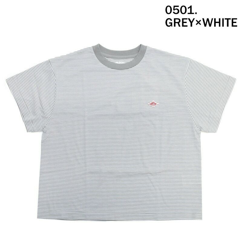 Ra9/ダントンDANTON/Tシャツカットソー/半袖セミクロップTシャツストライプSHORTSLEEVESEMICROPT-SHIRTSTRIPE/DT-C0408CVT/レディース【正規取扱】