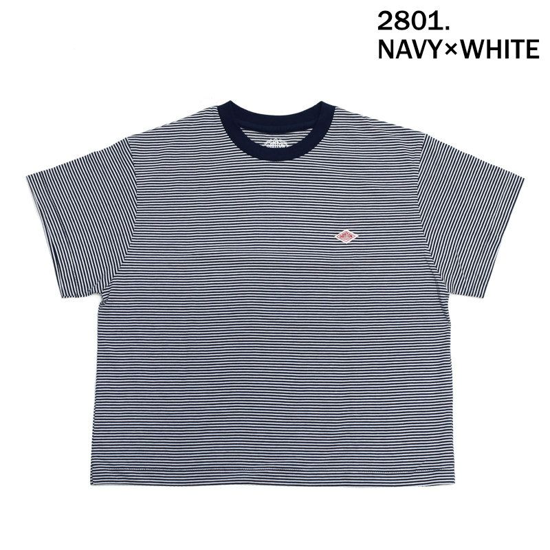 Ra9/ダントンDANTON/Tシャツカットソー/半袖セミクロップTシャツストライプSHORTSLEEVESEMICROPT-SHIRTSTRIPE/DT-C0408CVT/レディース【正規取扱】