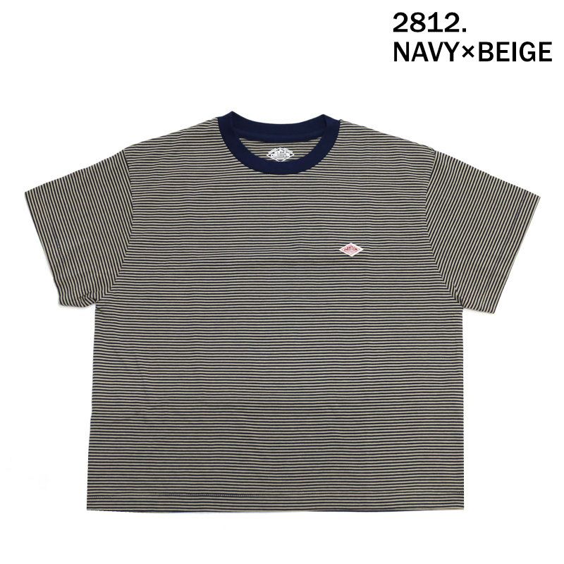 Ra9/ダントンDANTON/Tシャツカットソー/半袖セミクロップTシャツストライプSHORTSLEEVESEMICROPT-SHIRTSTRIPE/DT-C0408CVT/レディース【正規取扱】