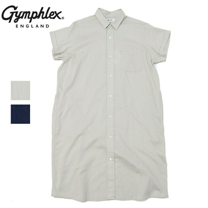 Ya2/ジムフレックスGymphlex/シャツ/コットンストライプショートボタンダウン長袖シャツ/GY-B0198PSEGY-B0198PMS/レディース【正規取扱】
