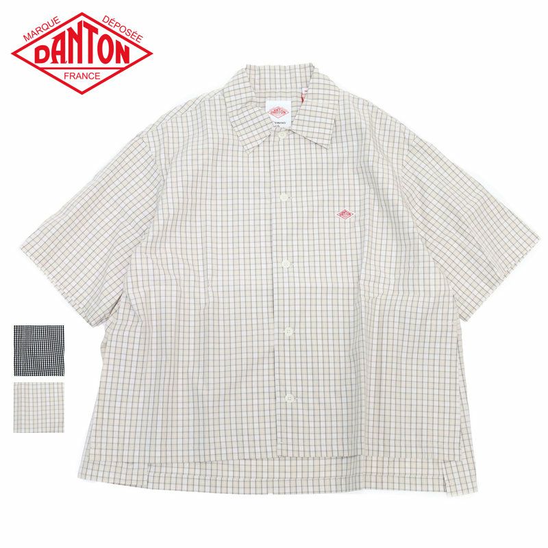 Ra9/レディース/DANTON【ダントン】DT-B0233CPPコットンポプリンチェックハーフスリーブシャツ【正規取扱】2024春夏