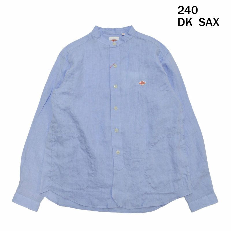 Ra9/メンズ/DANTON【ダントン】DT-B0280KLSリネンバンドカラーシャツ【正規取扱】2024春夏