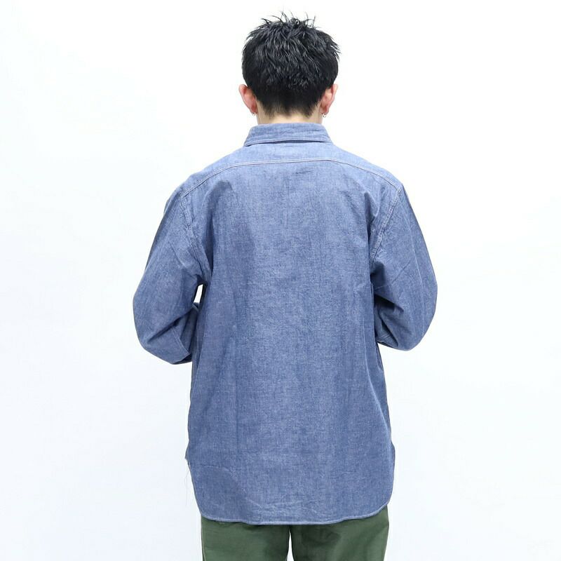 Ya2/【期間限定ポイント】バズリクソンズBUZZRICKSONS/シャツ/ブルーシャンブレーワークシャツBLUECHAMBRAYWORKSHIRTS/BR25995/メンズ【正規取扱】