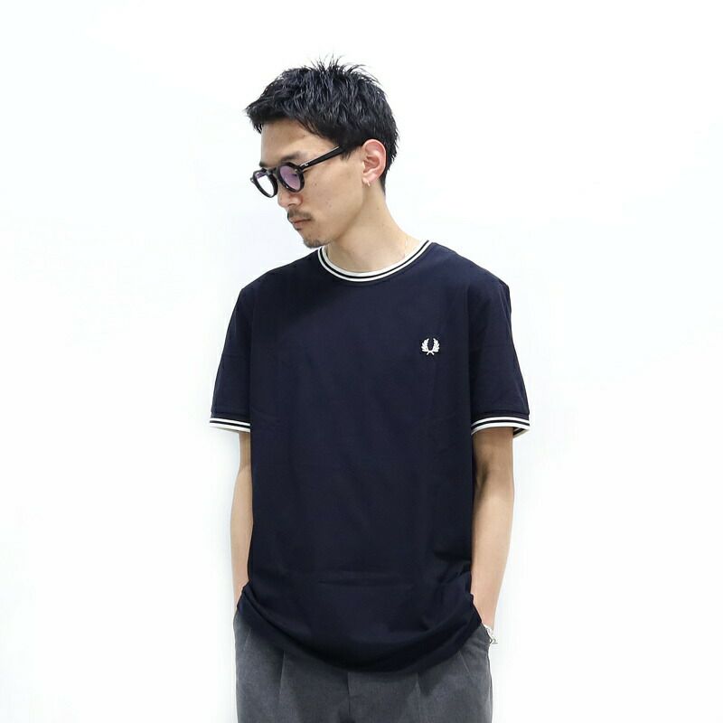 Ya2/フレッドペリーFREDPERRY/Tシャツカットソー/ツインティップドTシャツ/M1588/メンズ【正規取扱】