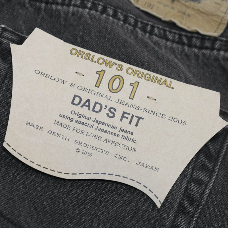 Ya2/オアスロウorSlow/デニムパンツ/101ダッドフィットデニムパンツBLACK/101DAD'SFITDENIMPANTSBLACK/01-1010W-D61S/メンズ【正規取扱】